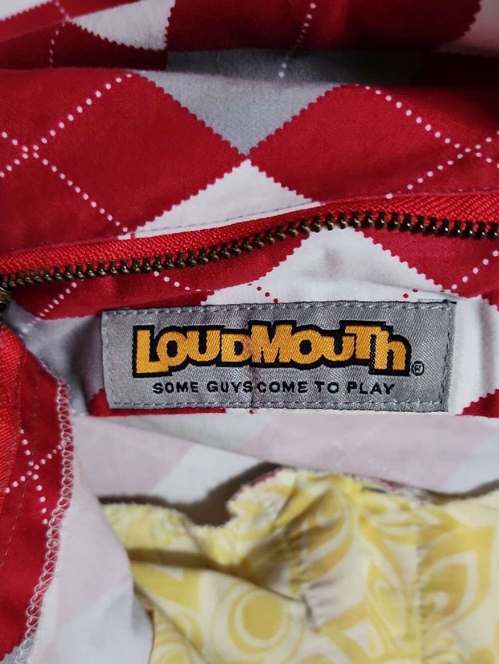 Loudmouth Red And Gray Argyle Men's Pants View 4